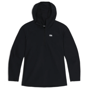Outdoor Research Women's Freewheel Half Zip Plus Hoodie (2024) - Black