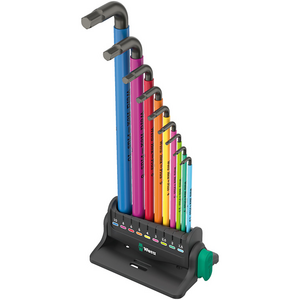 Wera 950/9 Hex-Plus Multicolour 3 L-key set, metric, BlackLaser (10 pieces)