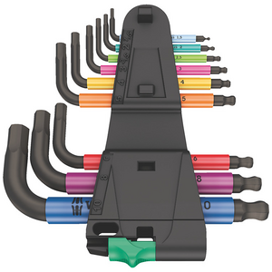 Wera 950/9 Hex-Plus Multicolour 2 L-key set, metric, BlackLaser (9 pieces)
