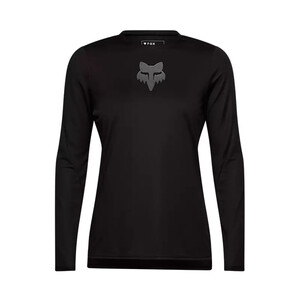Fox Racing Womens Ranger Fox Head LS Jersey (2025) - Black (front)