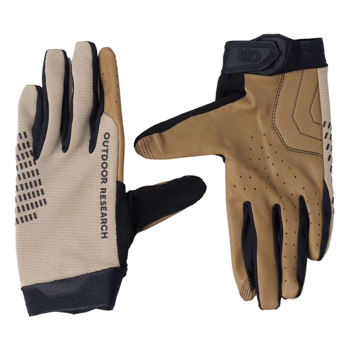 Freewheel Leather Palm Bike Gloves - Pro Khaki