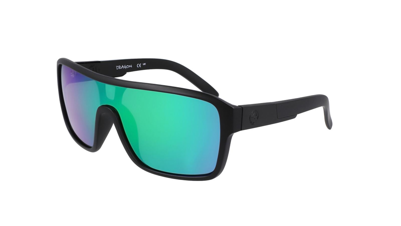 Matte Black w LUMALENS Green Ion Polar