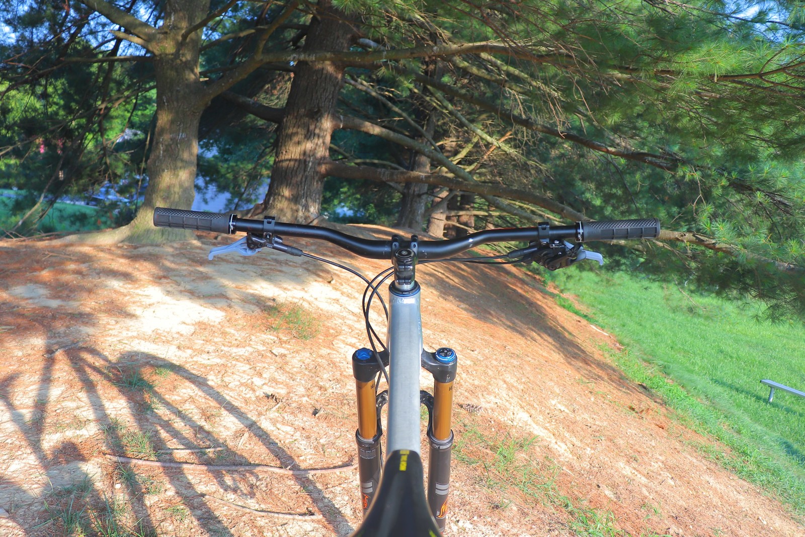 View from behind the bars