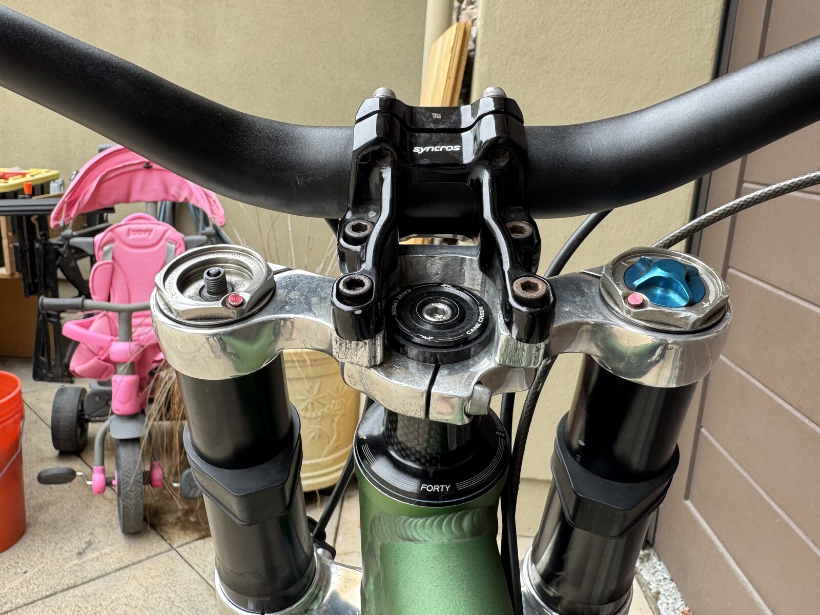 Big rise. Many spacers. 