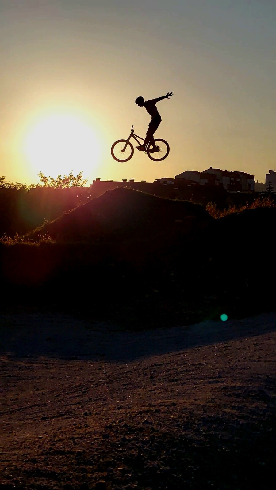 Dirt jumps and sunset